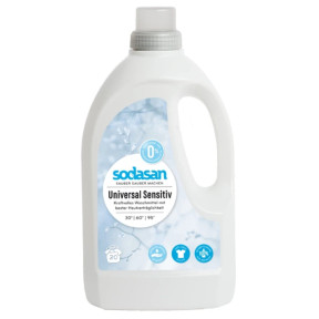 Гіпоалергенний рідкий органічний засіб для прання Sodasan Universal Sensitiv Bright&White, 1,5 л